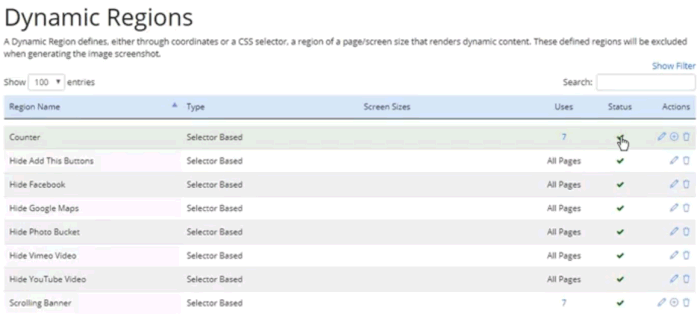 Assigning a Dynamic Region to Multiple pages