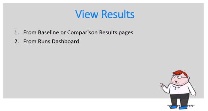 A slide screen with the title View Results